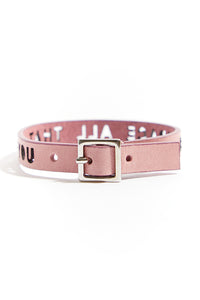 Light-Pink Leather Bracelet